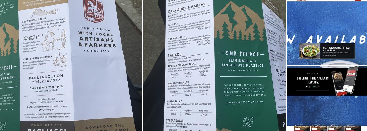 Pagliacci Pizza Menu