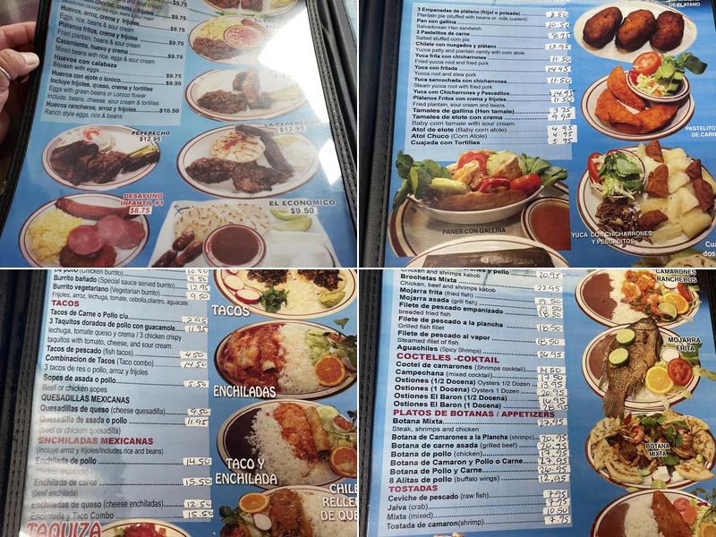 El Baron Menu