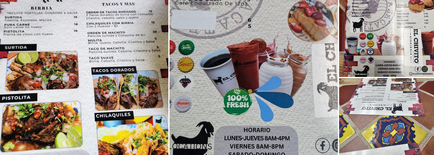 El Chivito Birrieria Menu