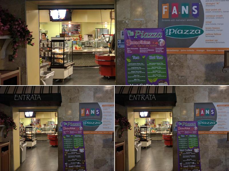 The Piazza Cafetaria Menu