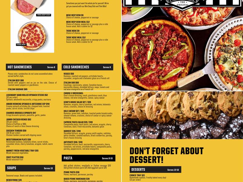 Gino's East of Chicago Menu