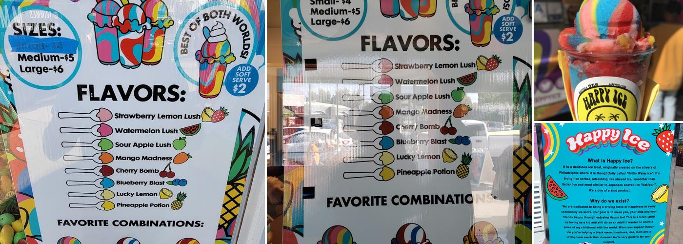Happy Ice Menu