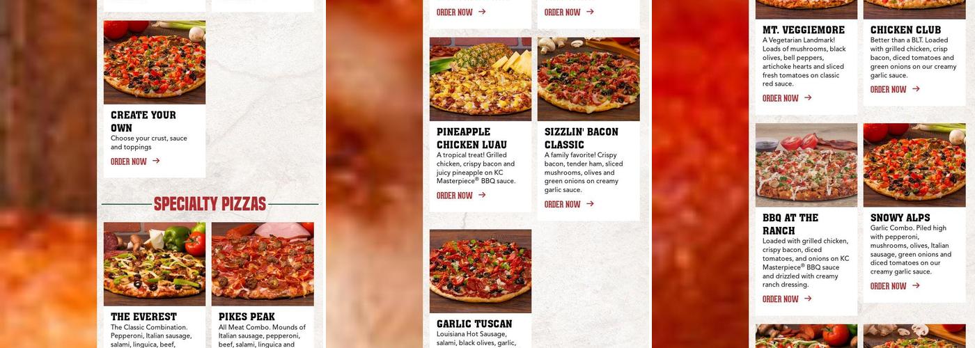 Mountain Mike's Pizza Menu