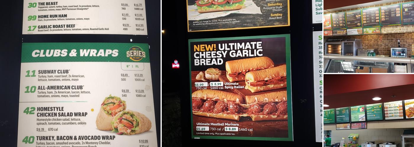Subway Menu
