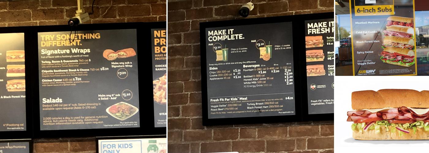 Subway Menu