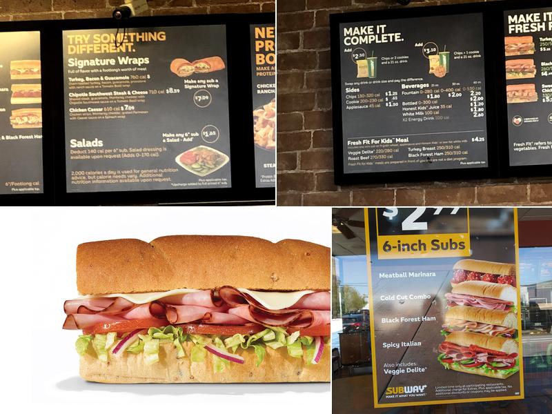 Subway Menu