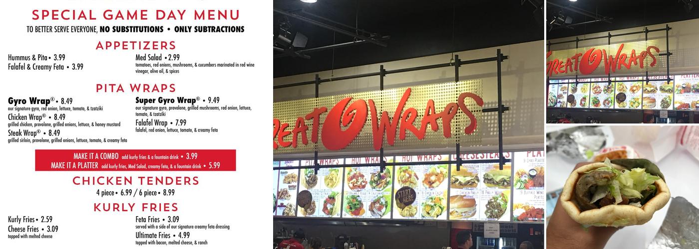 Gyro Wrap Menu