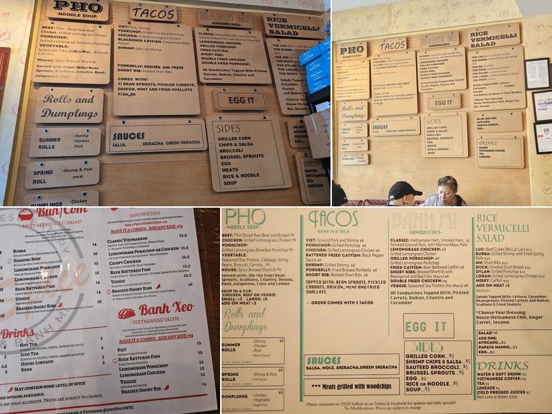 5ive Spice Tacos & Banh Mi Menu