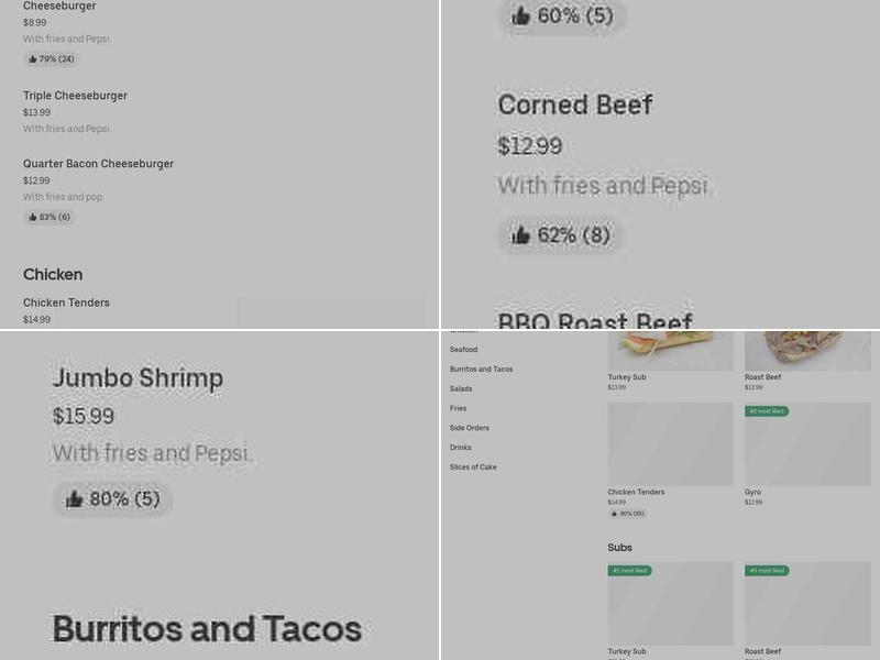Exchange Submarine Menu