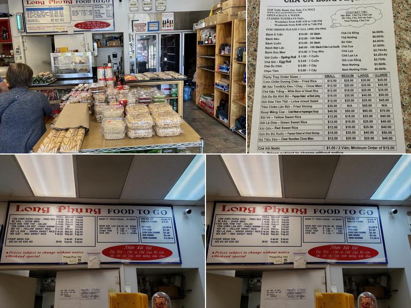 Cha Ca Long Phung Menu