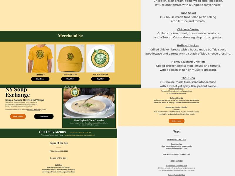 NY Soup Exchange Menu