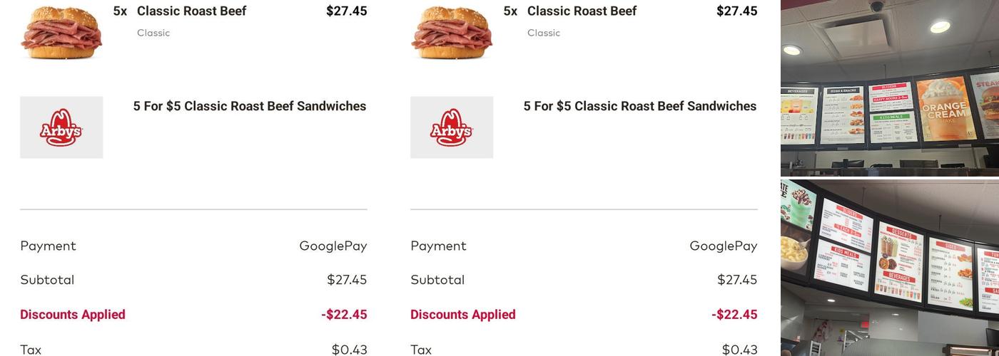 Arby's Menu