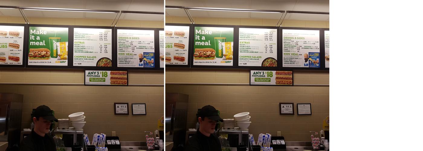 Subway Menu