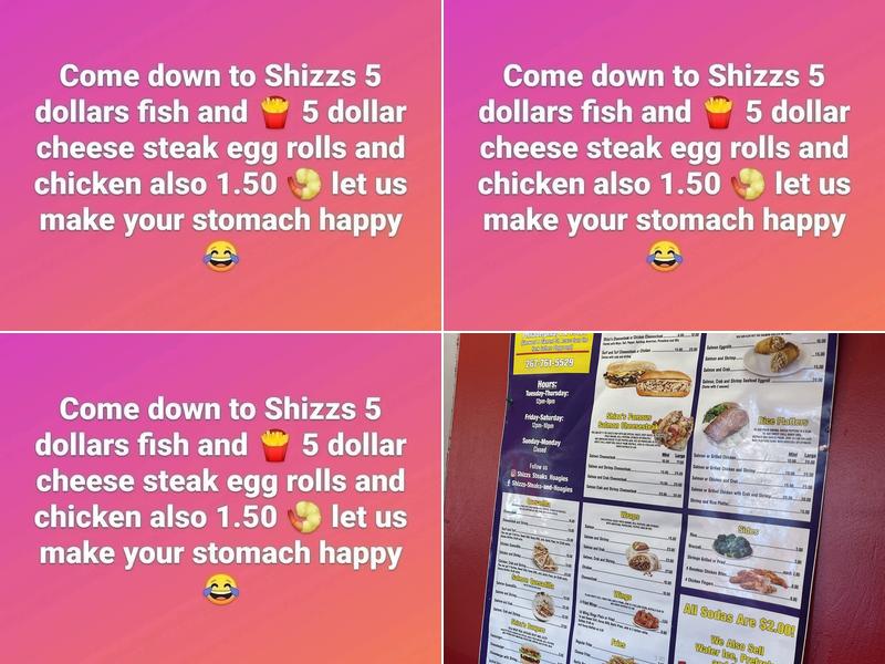 SHIZZ'S STEAKS AND HOAGIES Menu