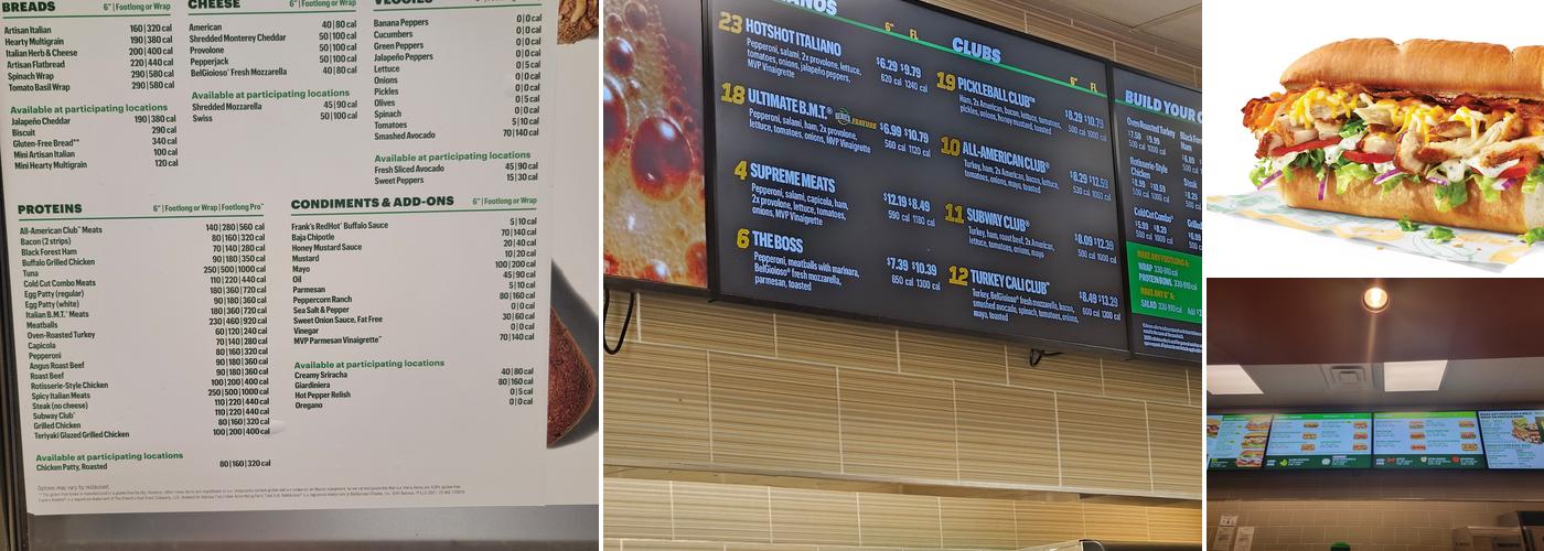 Subway Menu