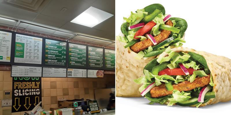 Subway Menu