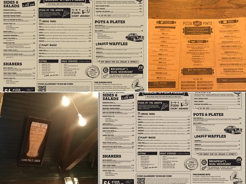 Old White Horse, Baldock Menu