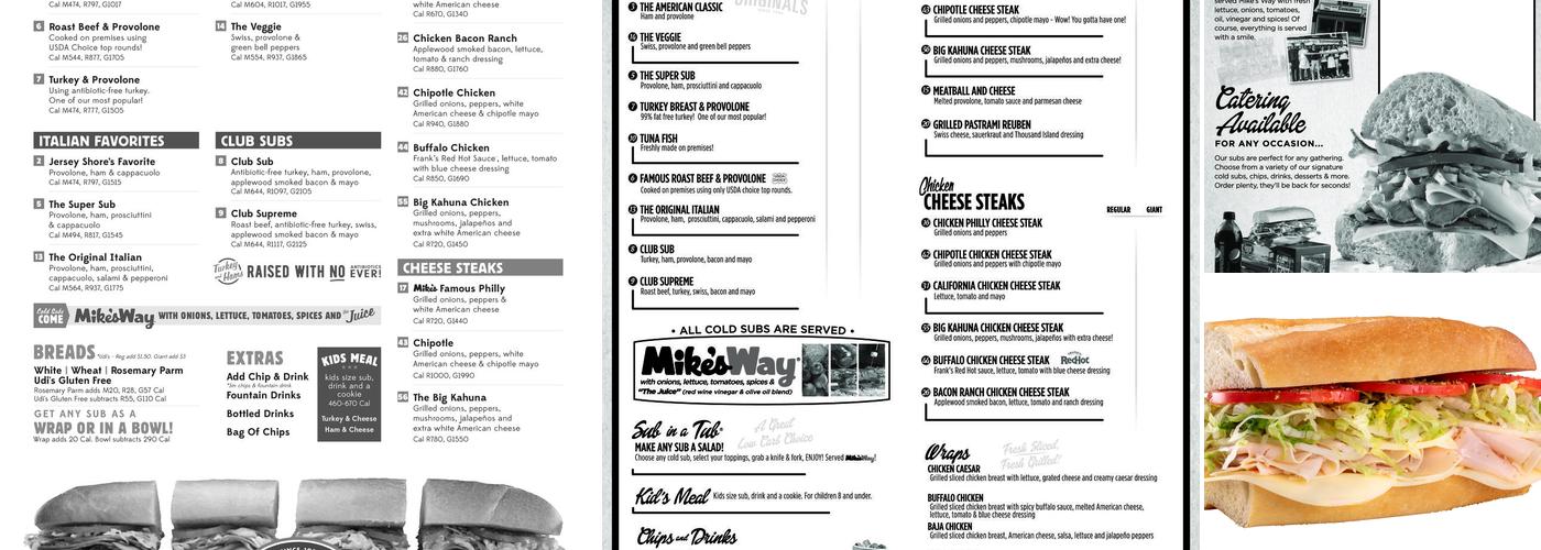 Jersey Mike's Subs Menu
