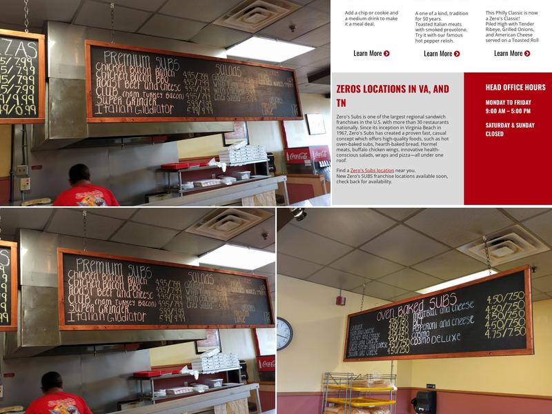 Zero's Subs Menu