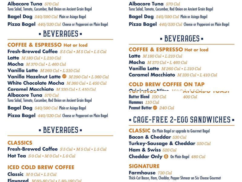 Noah's NY Bagels Menu