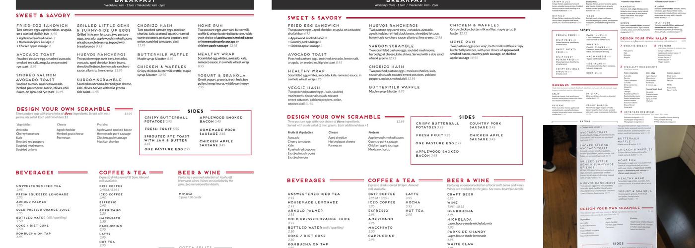 MIXT Salads Menu