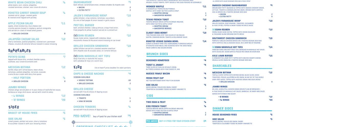 Ferndale Project Menu