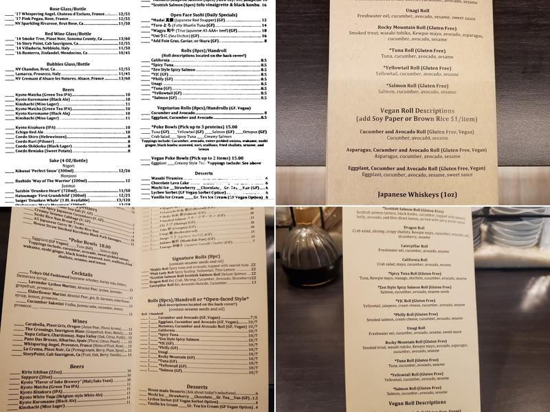 Tai Tai Japanese Menu