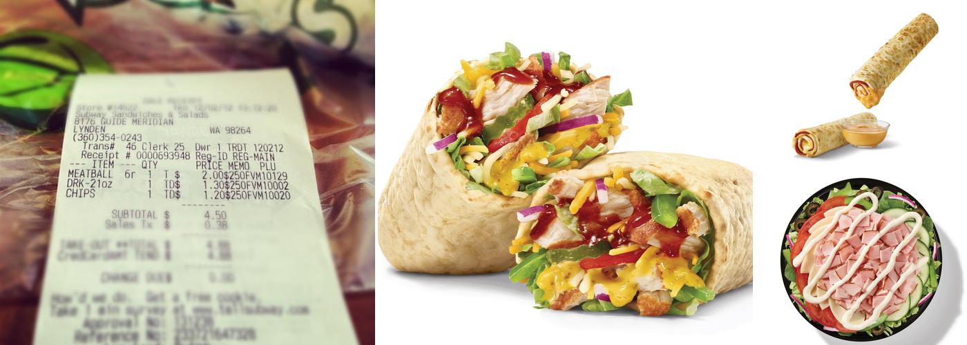 Subway Menu