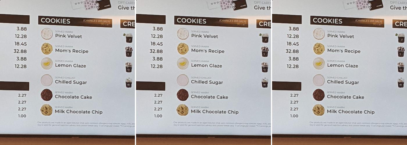 Crumbl Menu