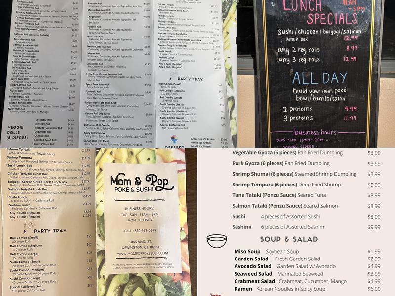 Mom & Pop Poké & Sushi Menu