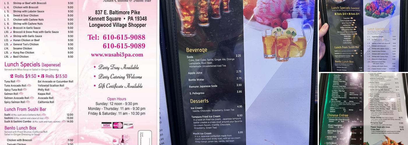 Wasabi 3 Menu