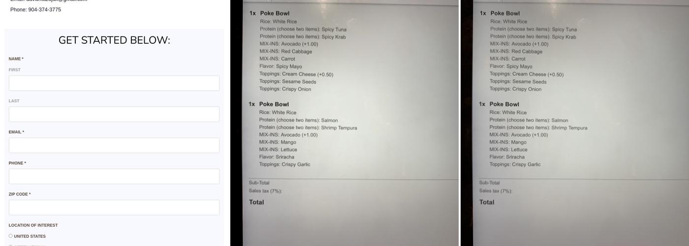 Kazu Sushi Burrito Menu