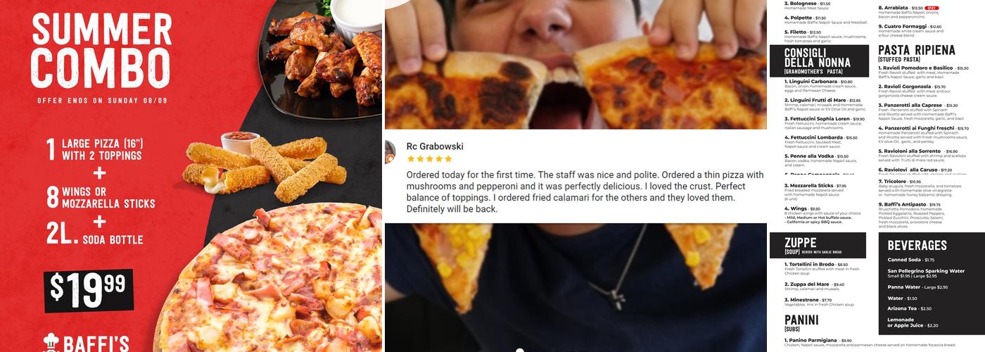 Baffi's Restaurant Menu