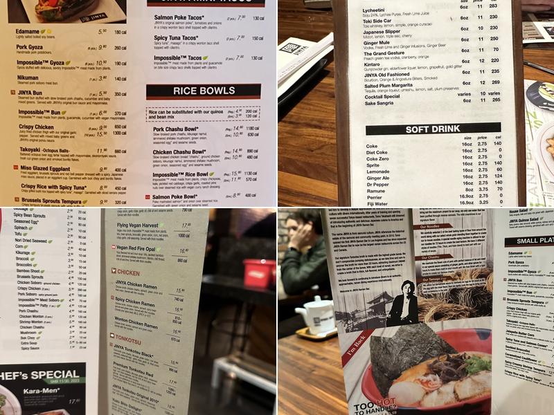 JINYA Ramen Bar - Athens Menu