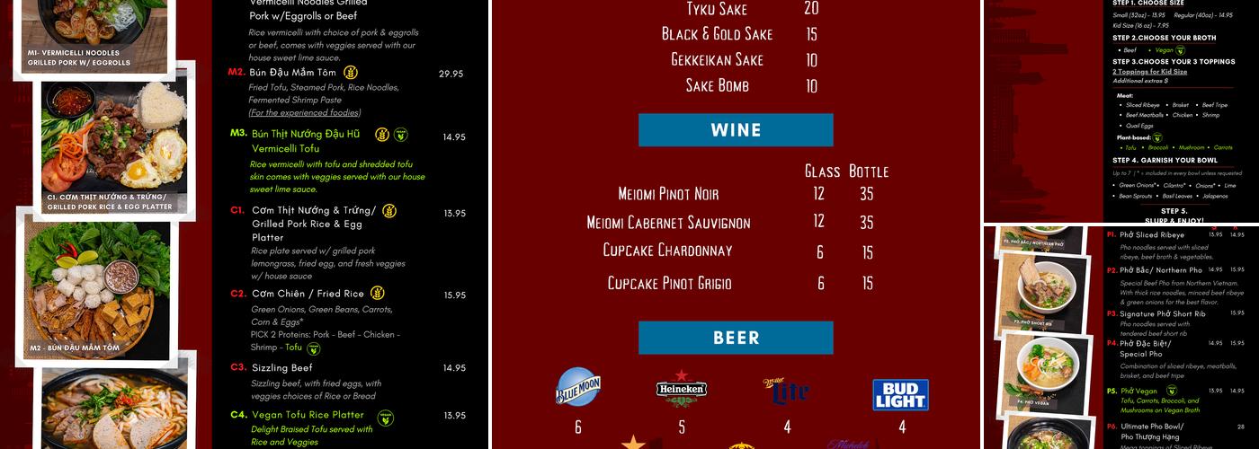 PhoLicious Menu