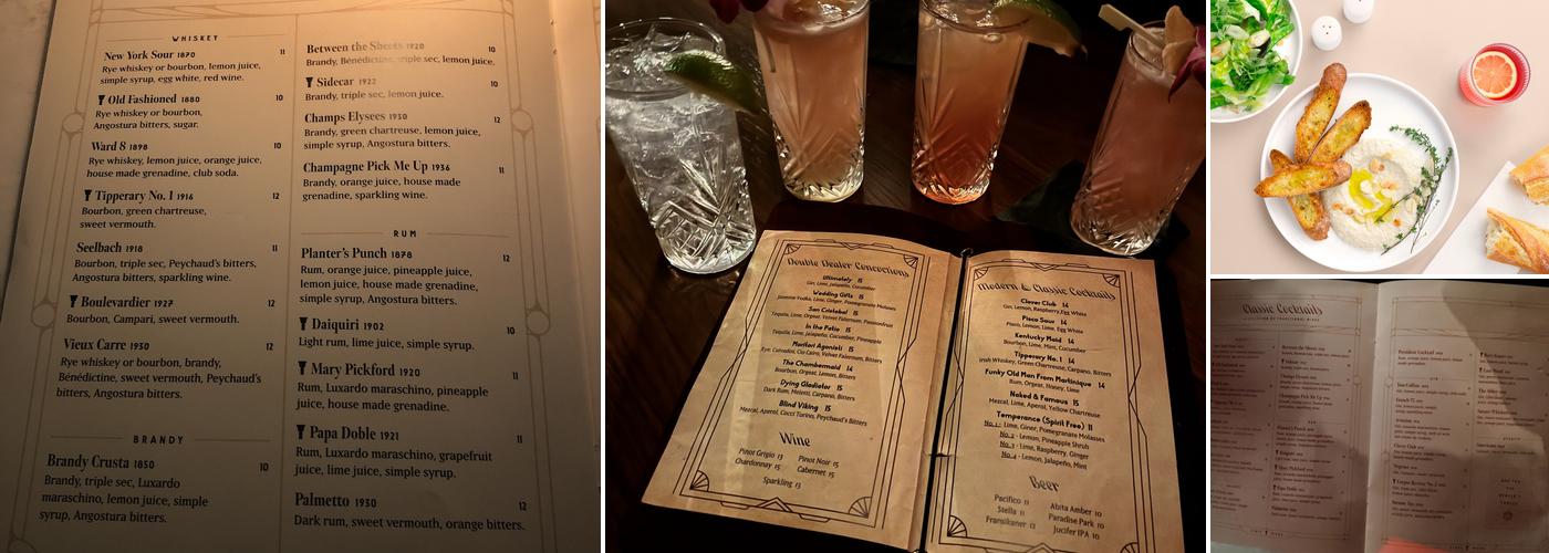 Double Dealer New Orleans Menu