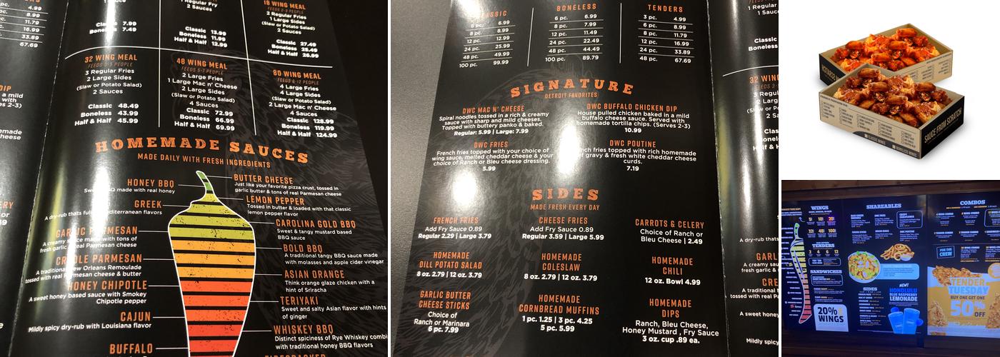 Detroit Wing Company Menu
