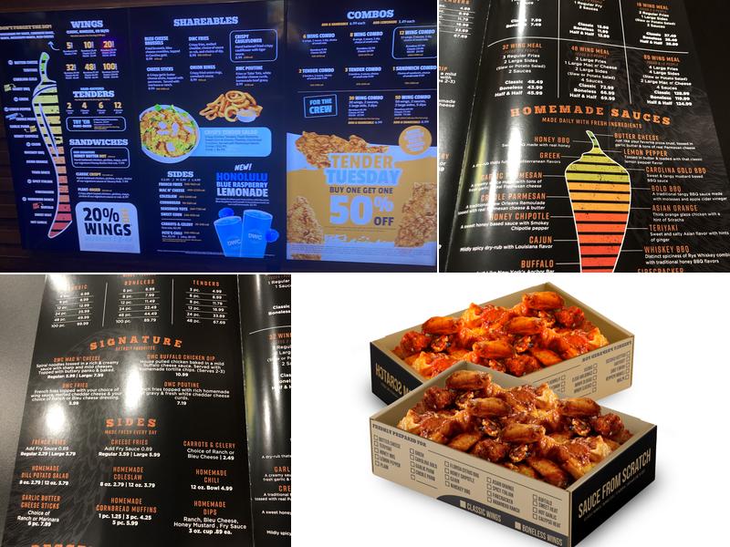 Detroit Wing Company Menu