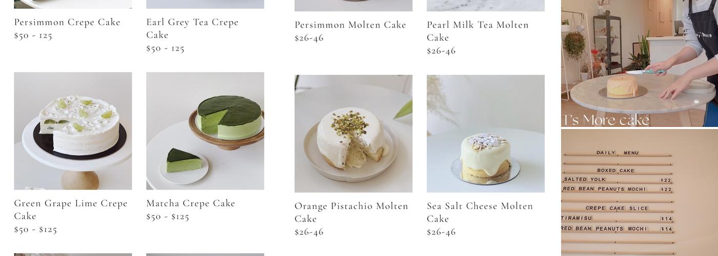 whaT's More cake Menu