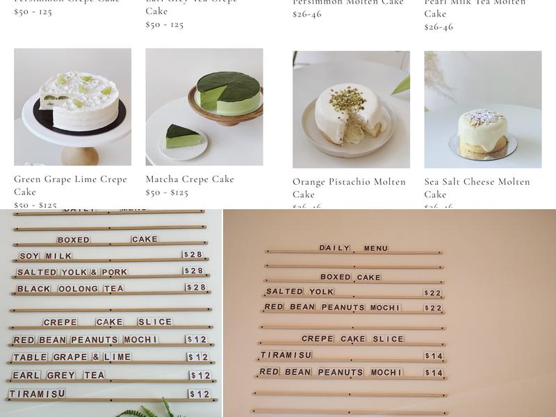 whaT's More cake Menu