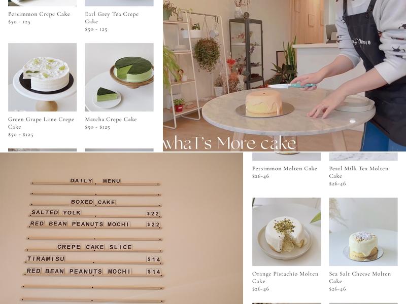 whaT's More cake Menu