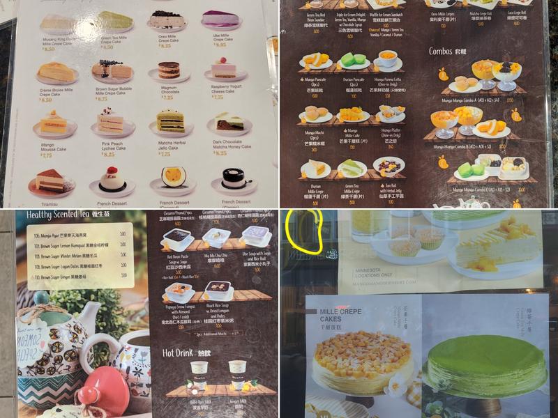 Mango Mango Dessert Menu