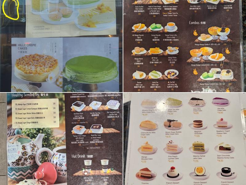 Mango Mango Dessert Menu