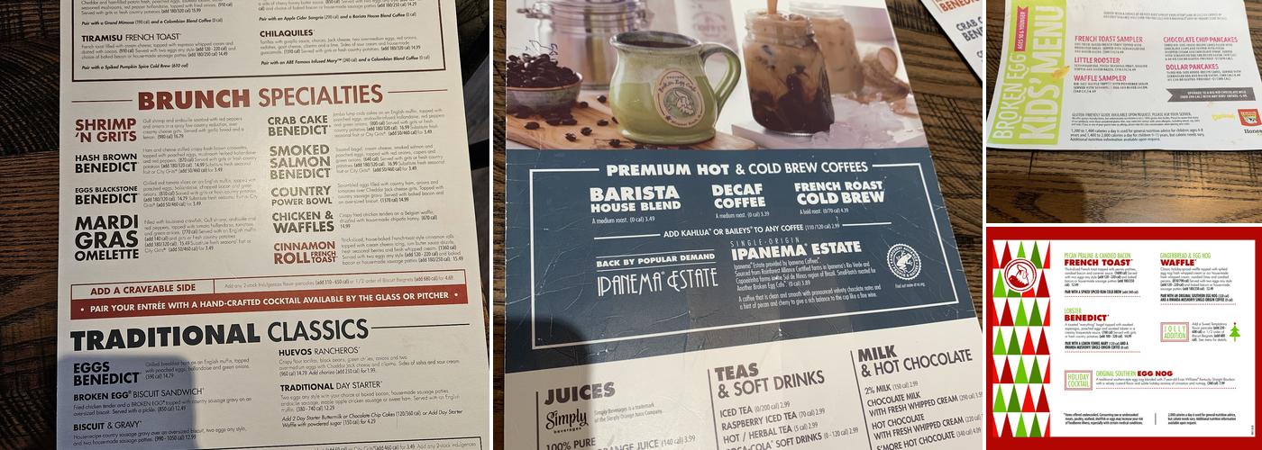 Another Broken Egg Cafe Menu
