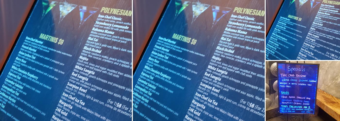 Iron Chef of Central Valley Menu