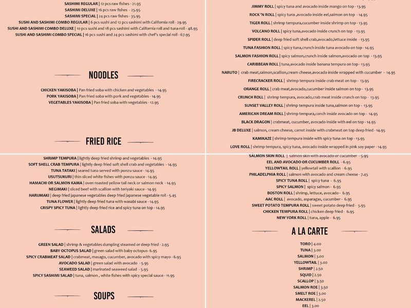 Sushigo Menu
