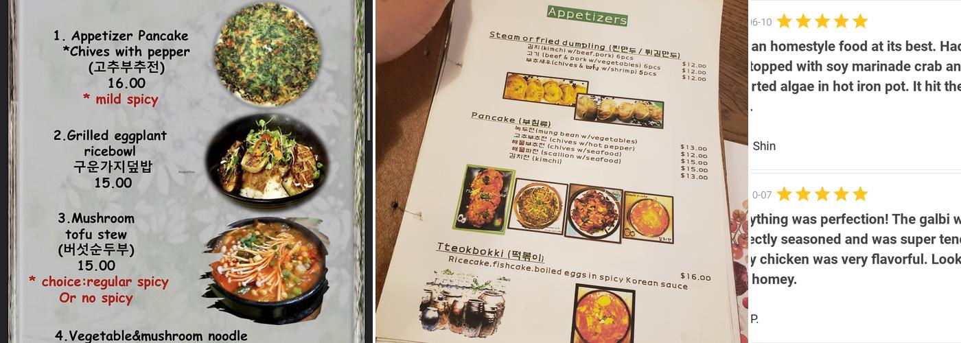 Jang Dok Dae Corp Menu