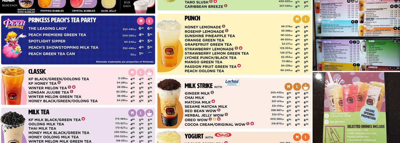 Kung Fu Tea Menu