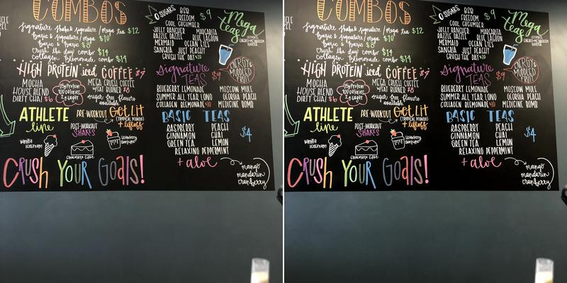 CRUSH nutriton Menu