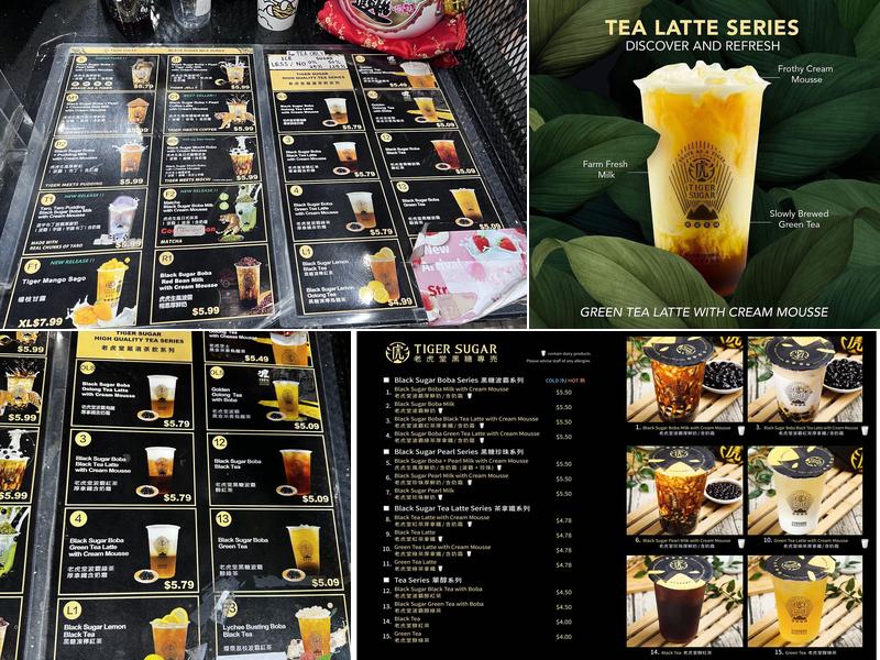 Tiger Sugar Menu